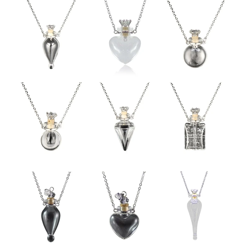 

Small Wishing Bottles Necklace with for Titanium Steel Chain Necklace Birthday P