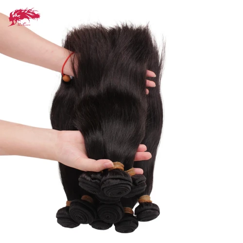 Imagen 2 del producto Mechones de cabello virgen crudo sin prensado Ali Queen 10A, 1 Uds., precio al por mayor, 36 38 40 pulgadas, tejido de cabello humano liso brasileño