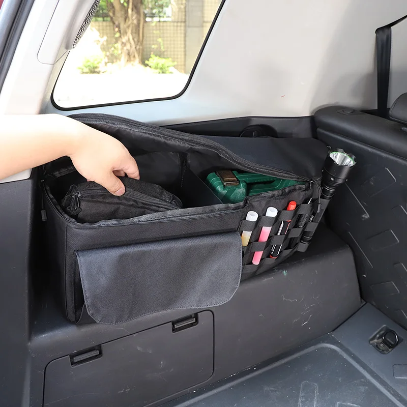 For Toyota FJ Cruiser 2007-2021 Oxford Cloth Black Car Trunk Storage Bag Tool Box Medical Bag Tool Organizing Car Accessories