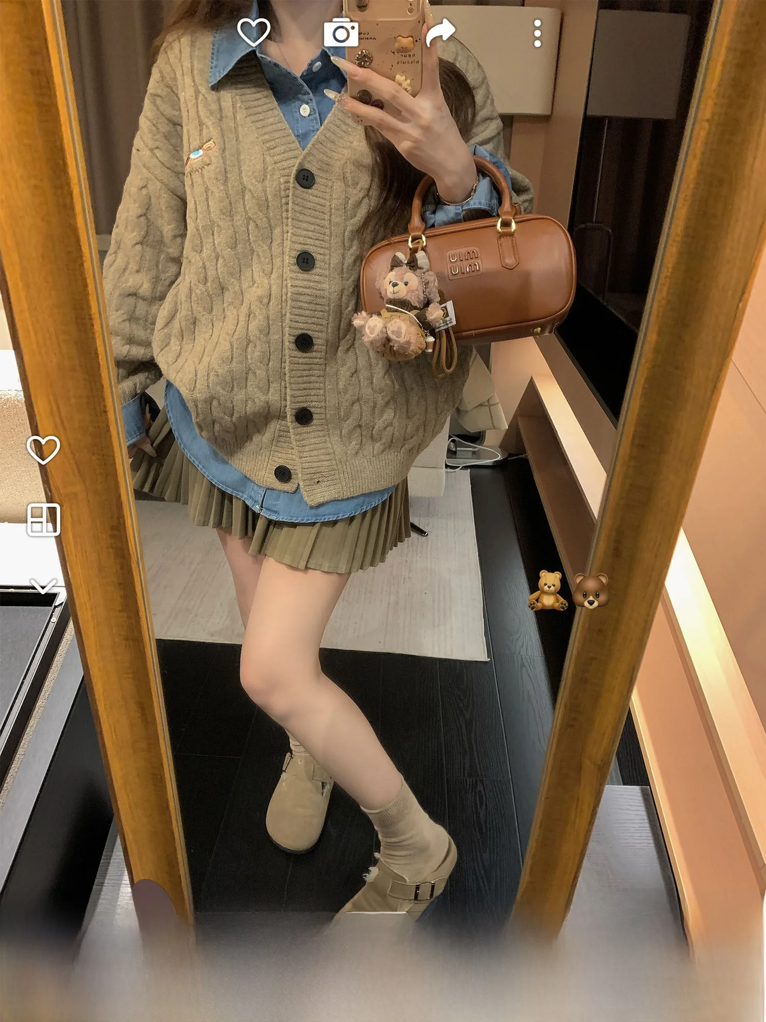 

Soft V-Ne Knitted Open Cardigan Women's Loose Sweater Embroidered Animal Pattern Casual Sle Long Sve Autumn Faion