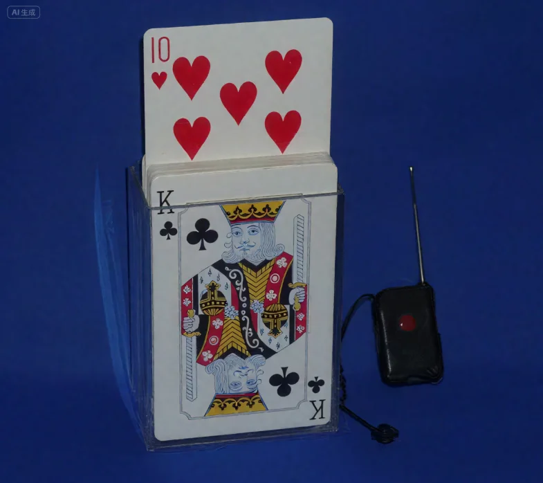 

‌Electronic Magic Card Rise - Professional Jumbo Card Trick for Stage & Close-Up, Easy-to-Do Street Magic Prop for Magicians