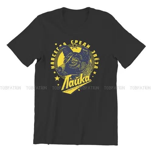 Imagen 2 del producto Laika-Camiseta de cuello redondo para hombre, camisa básica de algodón puro de la URSS rusa, CCCP, nuevo diseño, gran oferta