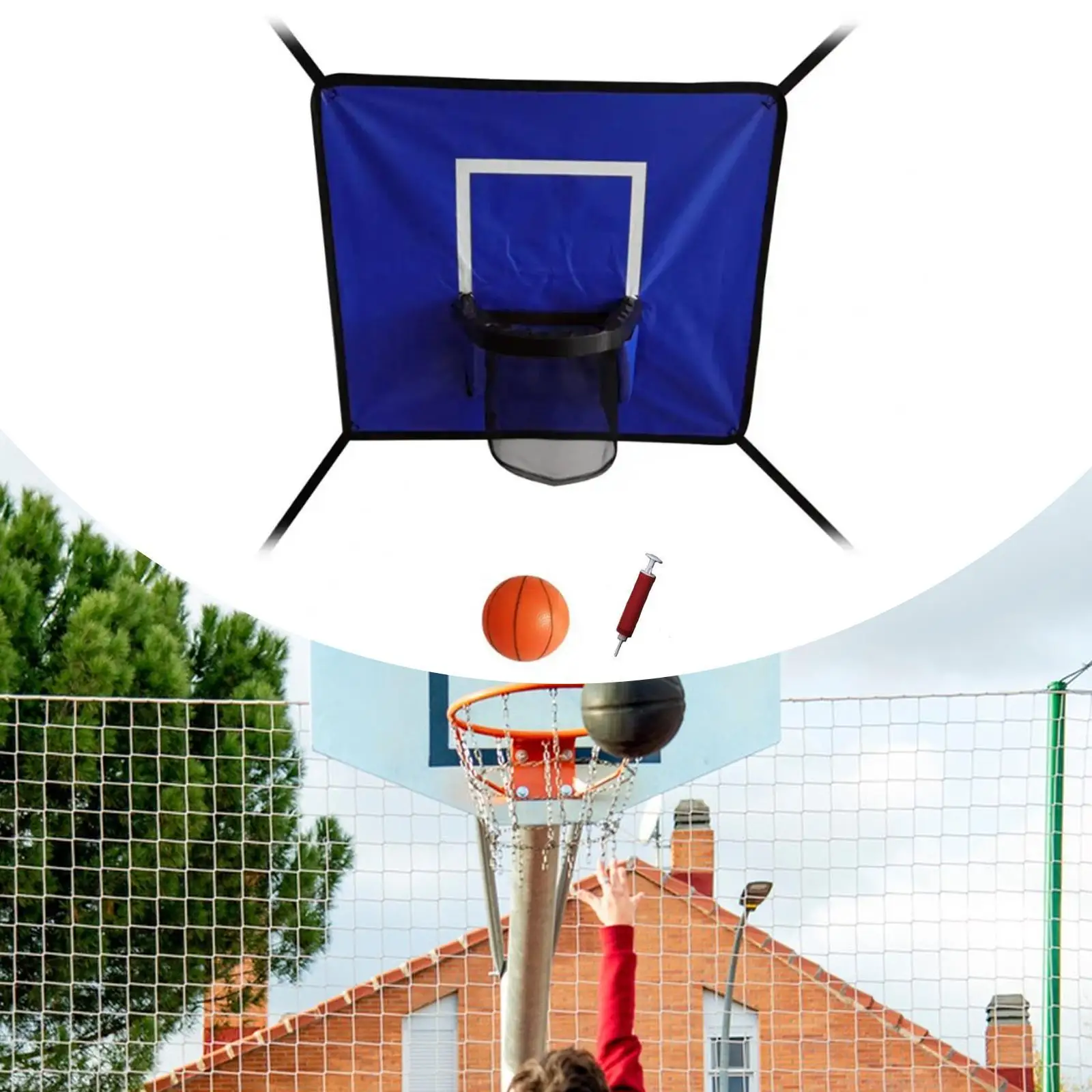

Mini Basketball Hoop Trampoline PVC Kid-friendly Basketball Stand Training Accessories for Backyard Fun and Play