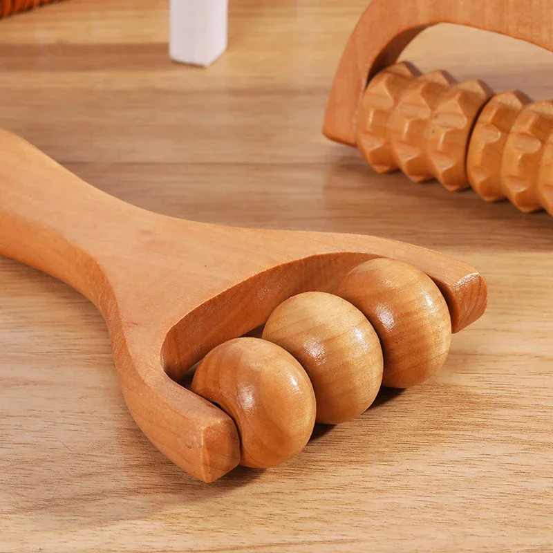 1pc Holz rollen massage gerät Hals, Schulter und Bein Universal Hand massage gerät Massage werkzeug Fuß massage gerät – Detail 3