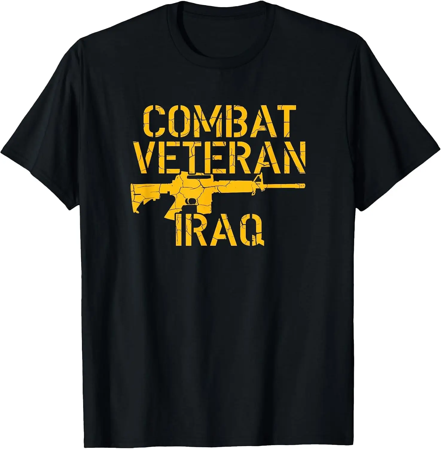 Combat Veteran Iraq For Proud American Vets T-Shirt Halloween Loose-Fit Pure Cotton Short-Sleeve Top – Stylish, Breathable, Plus-Size – Christmas Gift