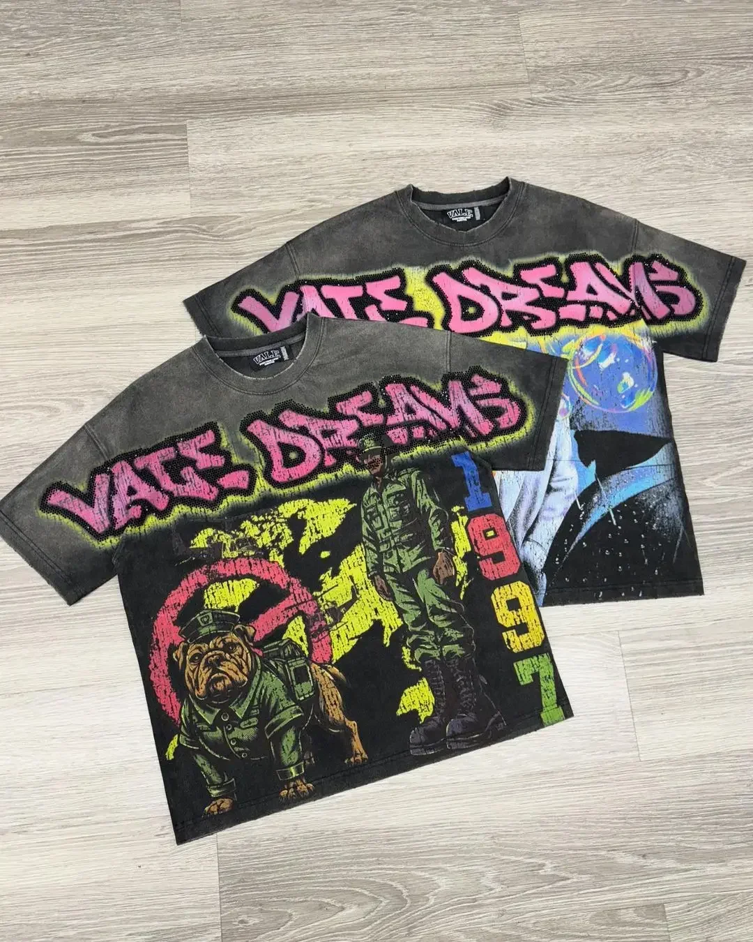 Vale big graphic t shirts oversized y2k tops harajuku vintage gothic american wash cotton short sleeve t shirt men clothing image 4