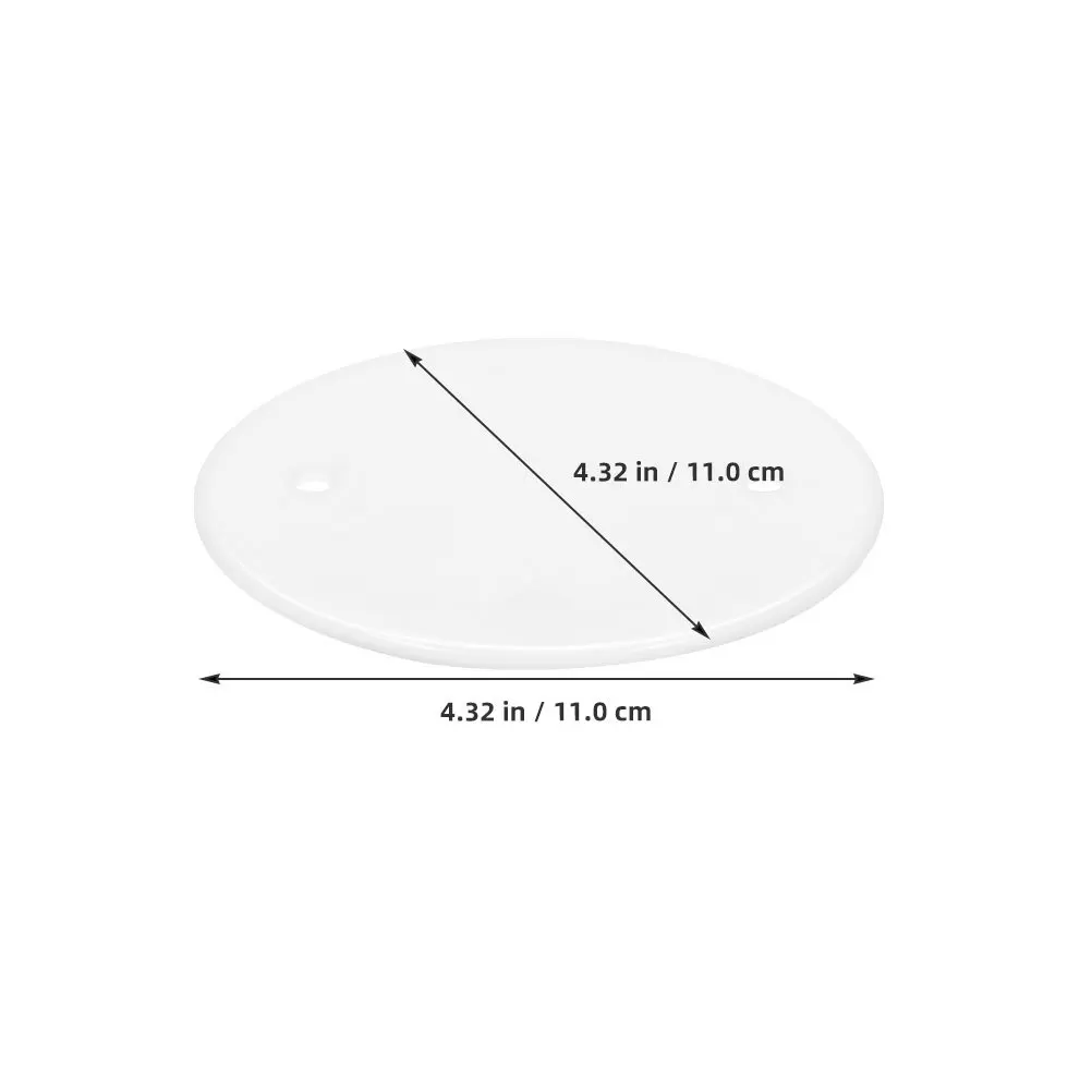 12 قطعة 4.32 بوصة بيضاء فارغة غطاء السقف لوحة دائم سهلة التنظيف المنزل مكتب مول ديكور إنهاء لوحة الحائط المستديرة #5