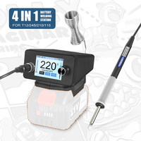 4 In 1 H4 Battery Soldering Station, Compatible With T12 C210 C245 C155 Welding Handle, Auto Sleep, Energy Saving, For Makita