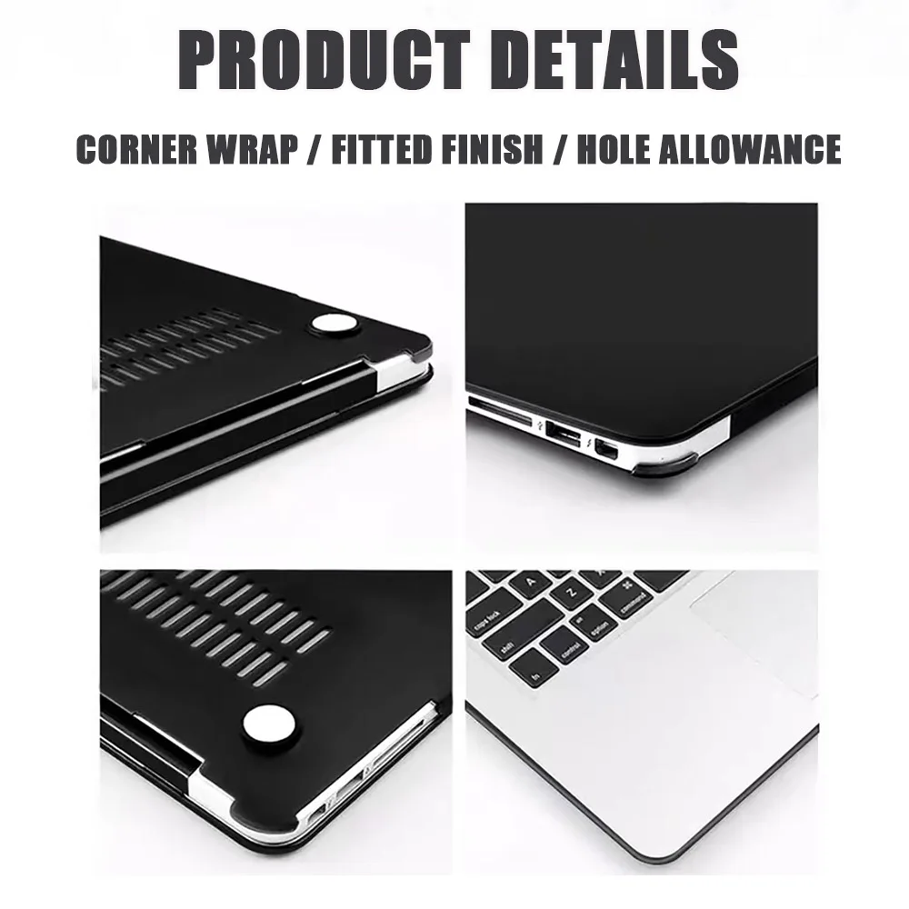 Funda protectora esmerilada para portátil Apple Macbook, 11, 12, 13, 15, 16 pulgadas, M3, A3113, A3114, A2338, Air 13, A2337, A2941