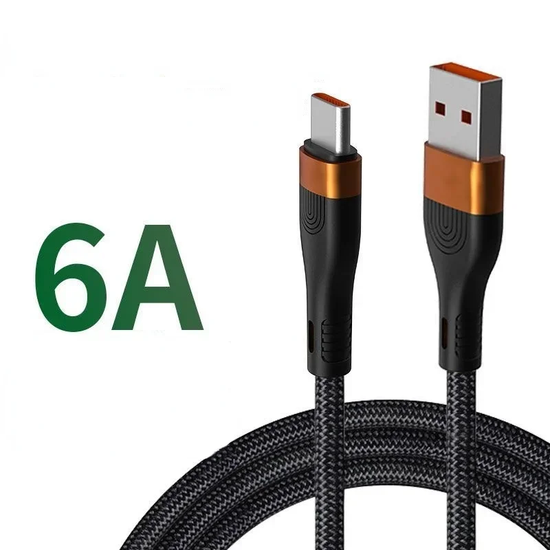 

66W 6A Charger Cable Fast USB Type C Charging Data Cord for Mobile Phones