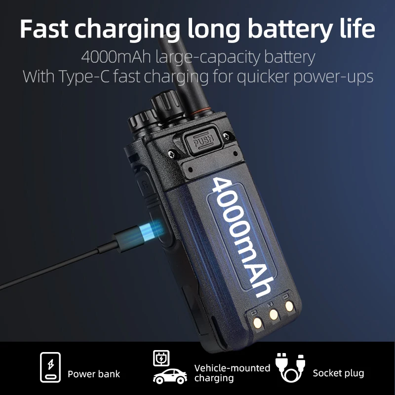 Long Range Walkie Talkie POC Network 4G LTE Wifi Radio ZELLO KSUN ZL65 Android 9.0 Two Way Radio Unlimited Distance Global