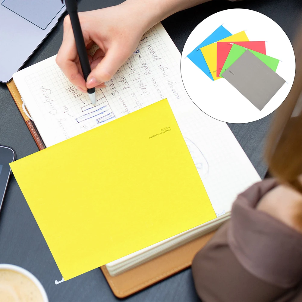 5Pcs Hanging File Folders A4 Colorful Office Supplies Portable Bills Holder ganize Documents Letters Wear Resistant Stable