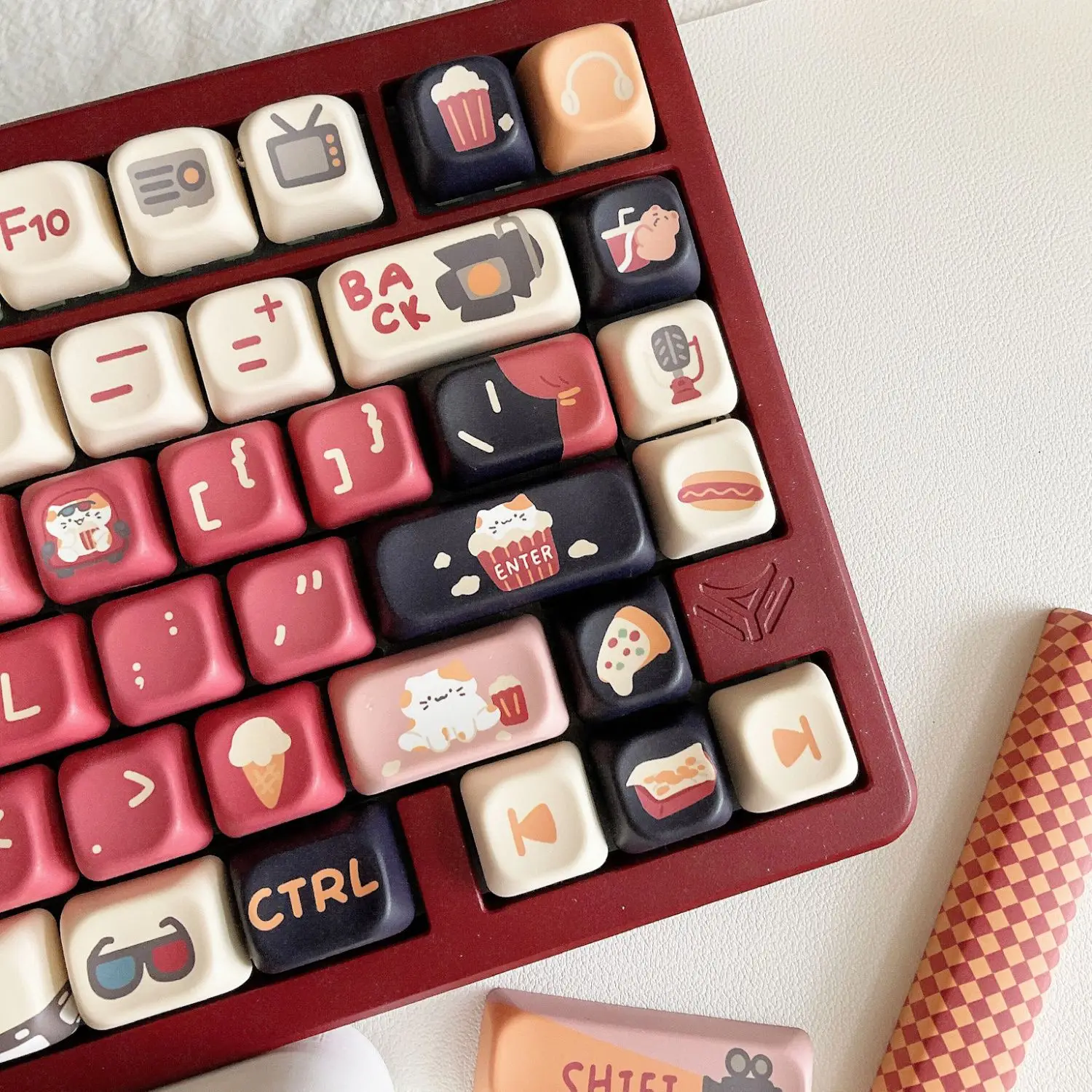Time Cinema Keycaps EOA Highly Customized Kit PBT Full Set of Five-Sided Sublimation Cute Original Keycaps