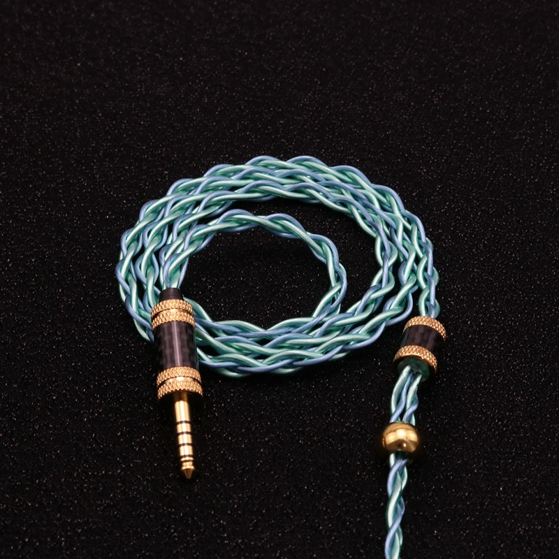 XINHS-Cable de actualización para auriculares OCC Mix con cristal único, chapado en cobre y plata, 0,78mm, 2 pines, adecuado para MOONDROP cable kz hi fi auriculares cable sennheiser 4.4mm to 3.5mm cable 4 4mm 2 pines