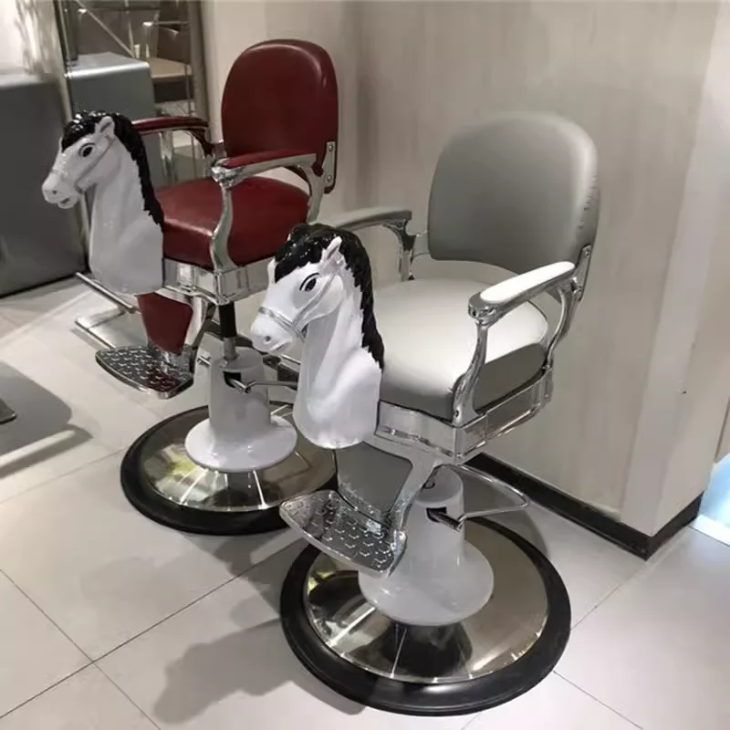 Yalong High-end Children's Hair Cutting Chair White Trojan Horse Hair Dressing Chair Simple Rotating Lifting Chair