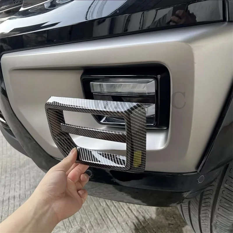 For GWM Tank 700 Hi4-T 2024 Chrome Front Fog Light Lamp Foglight Cover Trim Decoration Frame Exterior Car Accessories