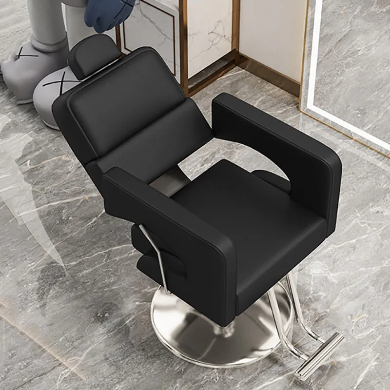 Padded Professional Grade Barber Chair Space Saving Swivel Salon Chair Practical Nordic Cadeira Barbeiro Barbershop Furniture