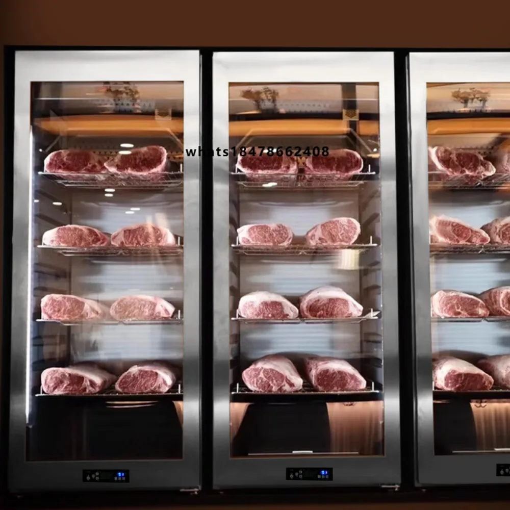 Industrial Restaurant Kitchen Dry Aging Refrigerator 0~5 Beef Steak Cheese Cabinet Digital Temperature Control Automatic