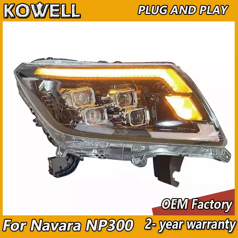 Car Styling for Nissan Navara Head Light 2015-2020 Navara NP300 Headlight DRL Turn Signal Low High Beam Projector Lens