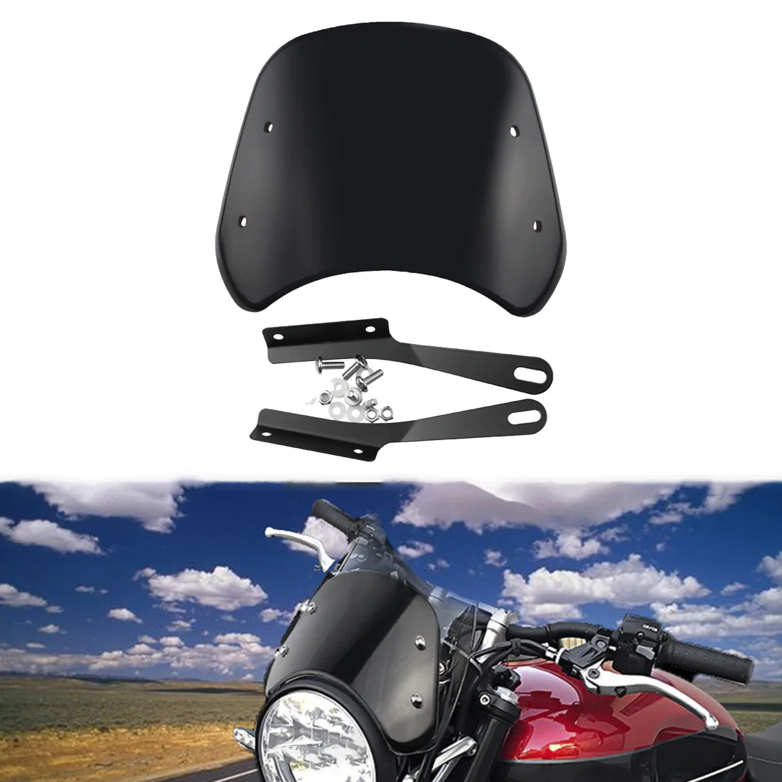 ABS Motorcycle Windscreen Windshield Wind Deflector Windshield Covers Screen Lens For Harley Honda Yamaha Kawasaki Suzuki