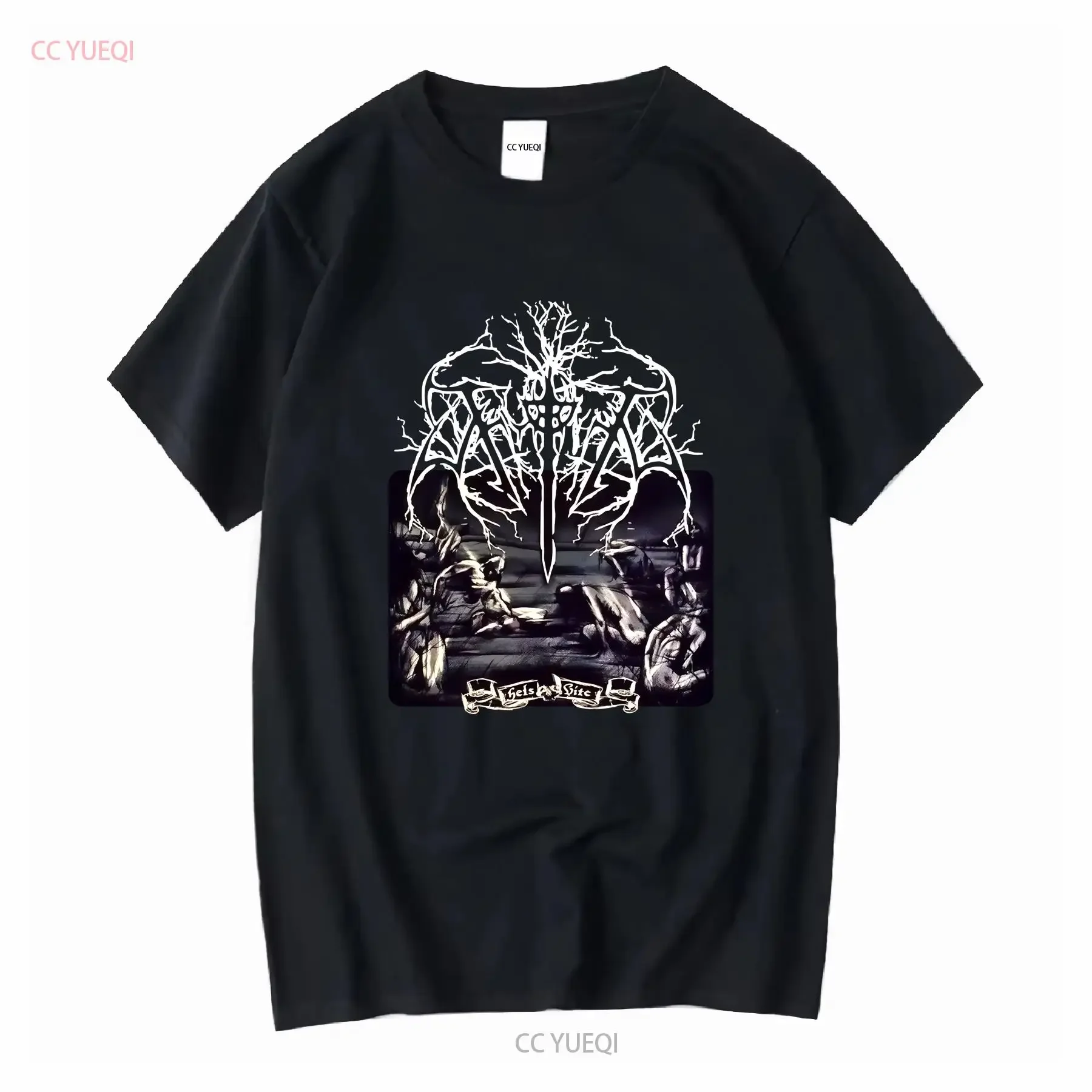 THYRFING Hels Vite camiseta XL Azarath The Chasm Inquisition Urgehal Urfaust vintage lavado transpirable Top para uso diario