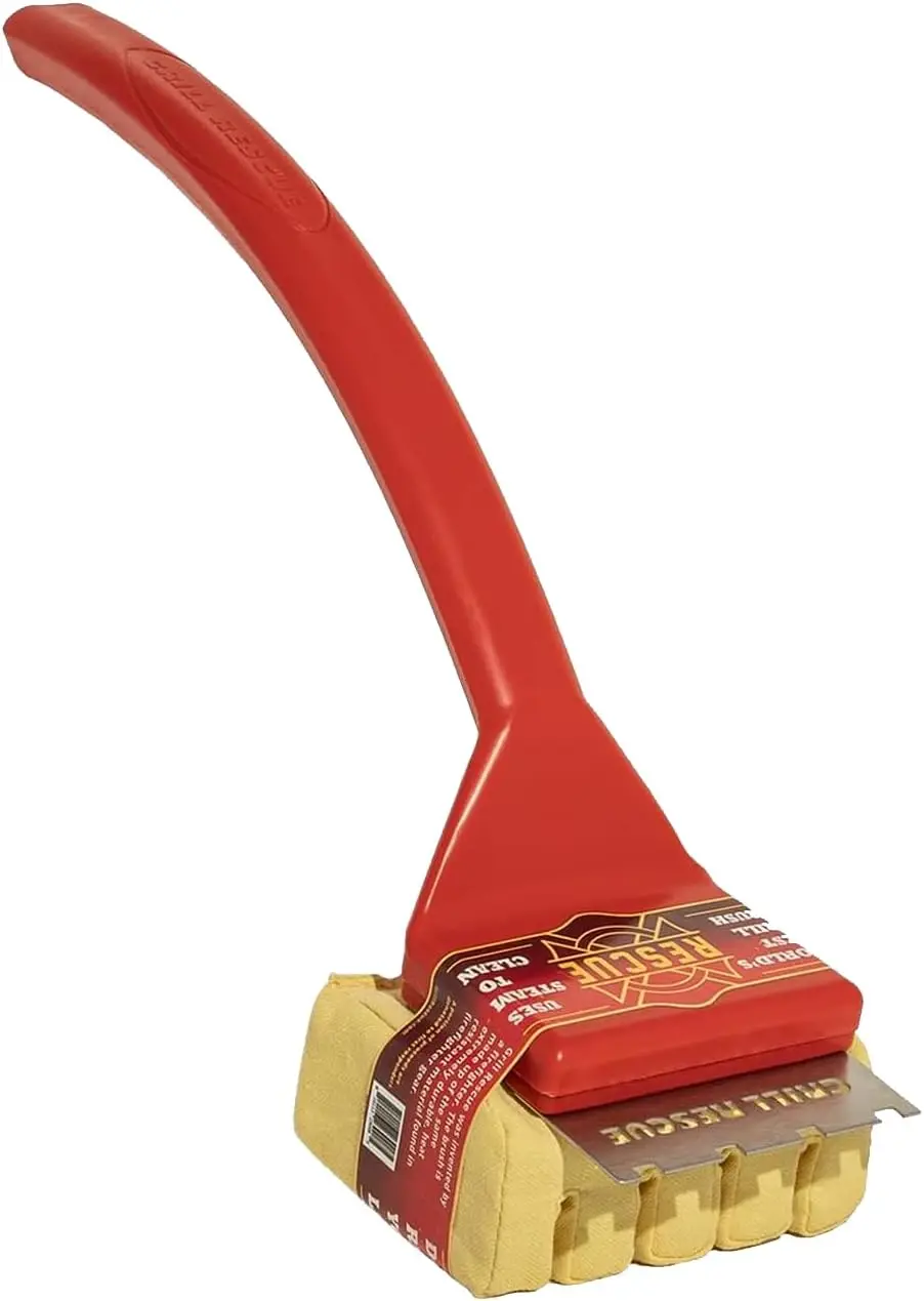 

Bristle-Free Grill Brush with Replaceable Head - Steam Cleaning for Cast Iron & Stainless Steel Grates