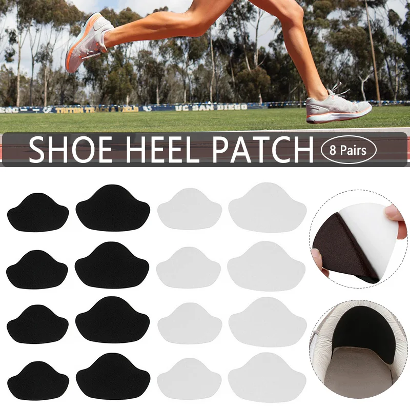 

8 Pairs Shoe Heel Repair Patch Self-adhesive Shoe Accessories Multi Purpose Shoe Hole Cushion For Sneaker Sports Shoes High Heel