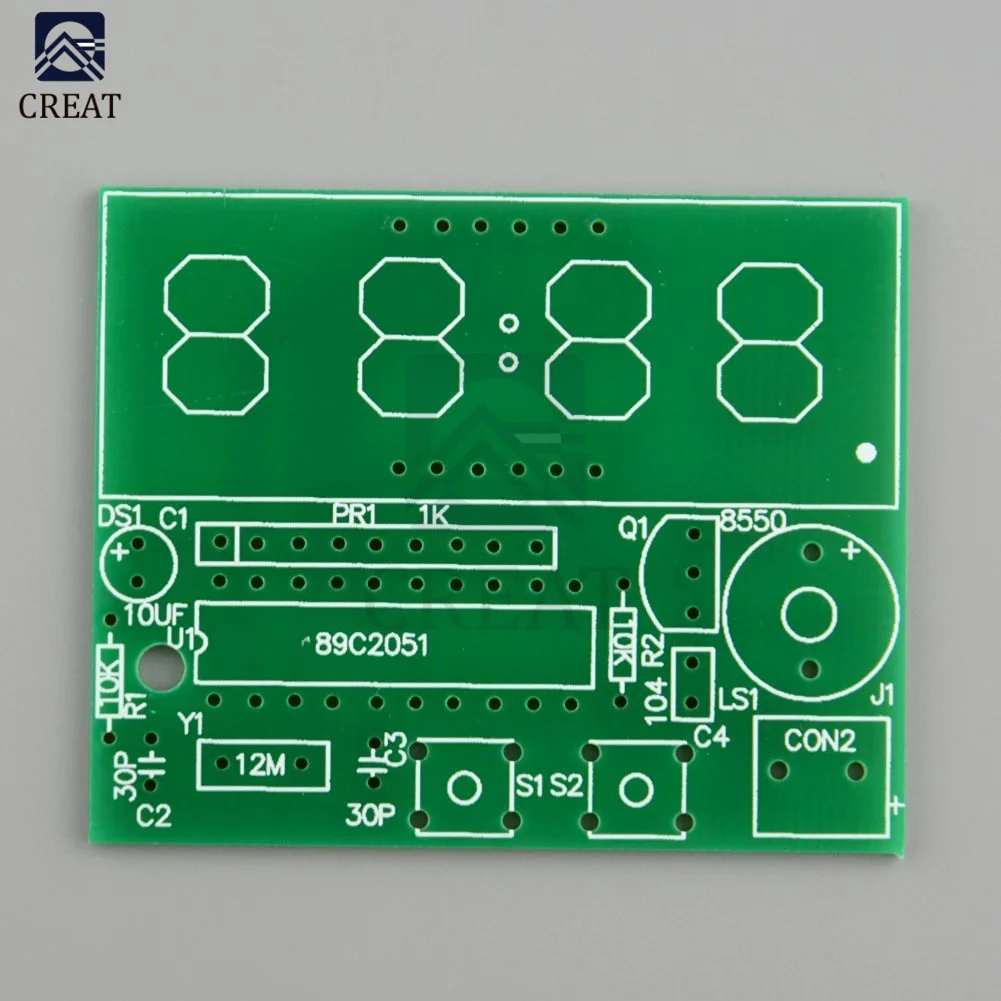 AT89C2051 Digital 4 Bits Electronic Clock Electronic Production Suite DIY Kit Learing Kit for Arduino