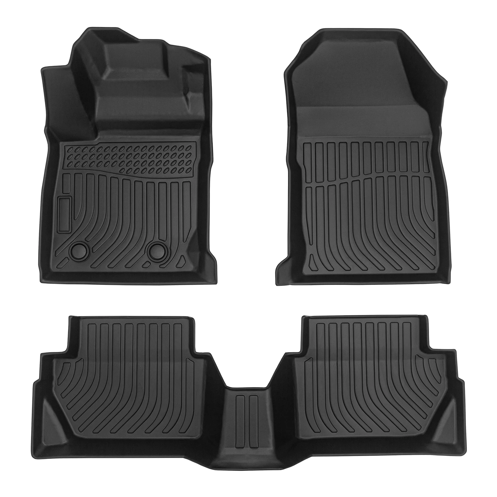 

Car Floor Mats for 2011-2013 Ford Fiesta，All-Weather TPE Rubber Floor Mats Black
