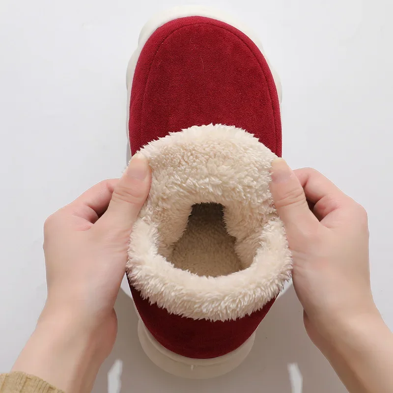 Winter-Damen- und Herrenschuhe 2026: Warme Baumwoll-Hausschuhe für drinnen und draußen, Plüsch-gepolsterte Pantoffeln für Damen – Detail 16