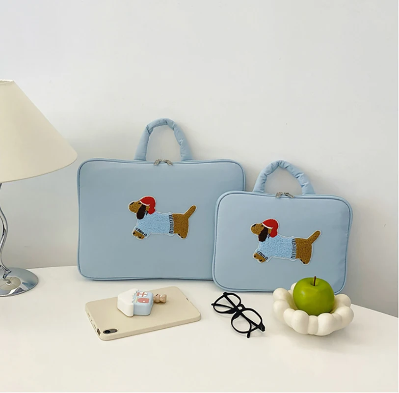 Korean Version Cute Puppy Laptop Bag For Macbook 13.3 13.6 Dell Samsung Huawei 14 Ipad 11 10.5 12.9 13 Inch Tablet Bag