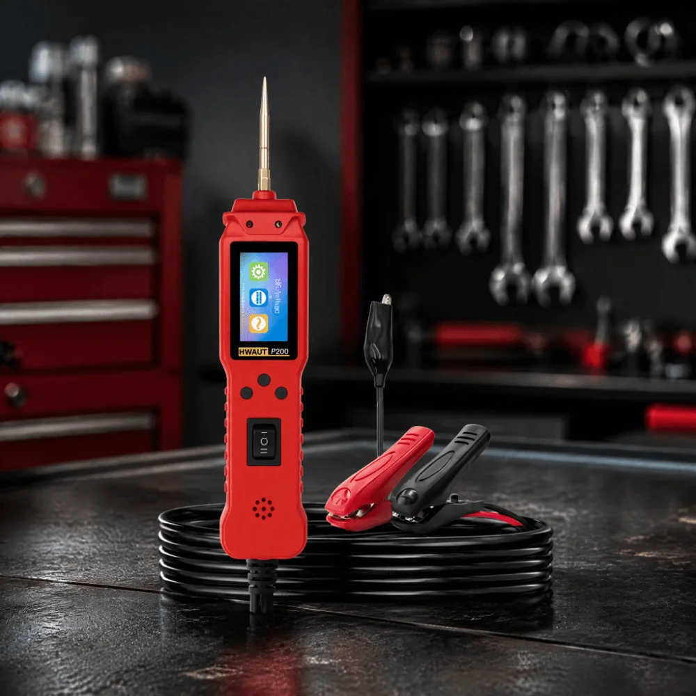 12V 24V Automotive Circuit Tester Multimeter Overload Protection Electrical Tester TFT Screen Oscilloscope & PWM Output