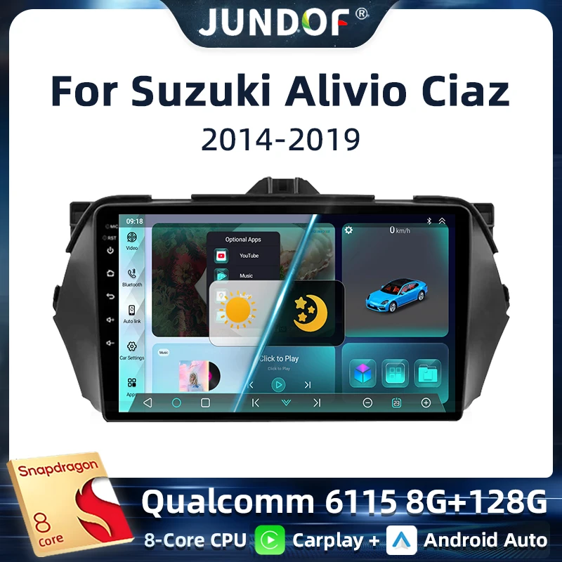 

Android 13 Car Radio For Suzuki Alivio Ciaz 2014-2019 Carplay Auto Qualcomm Car Stereo Multimedia Player 4G Wifi DSP 36EQ