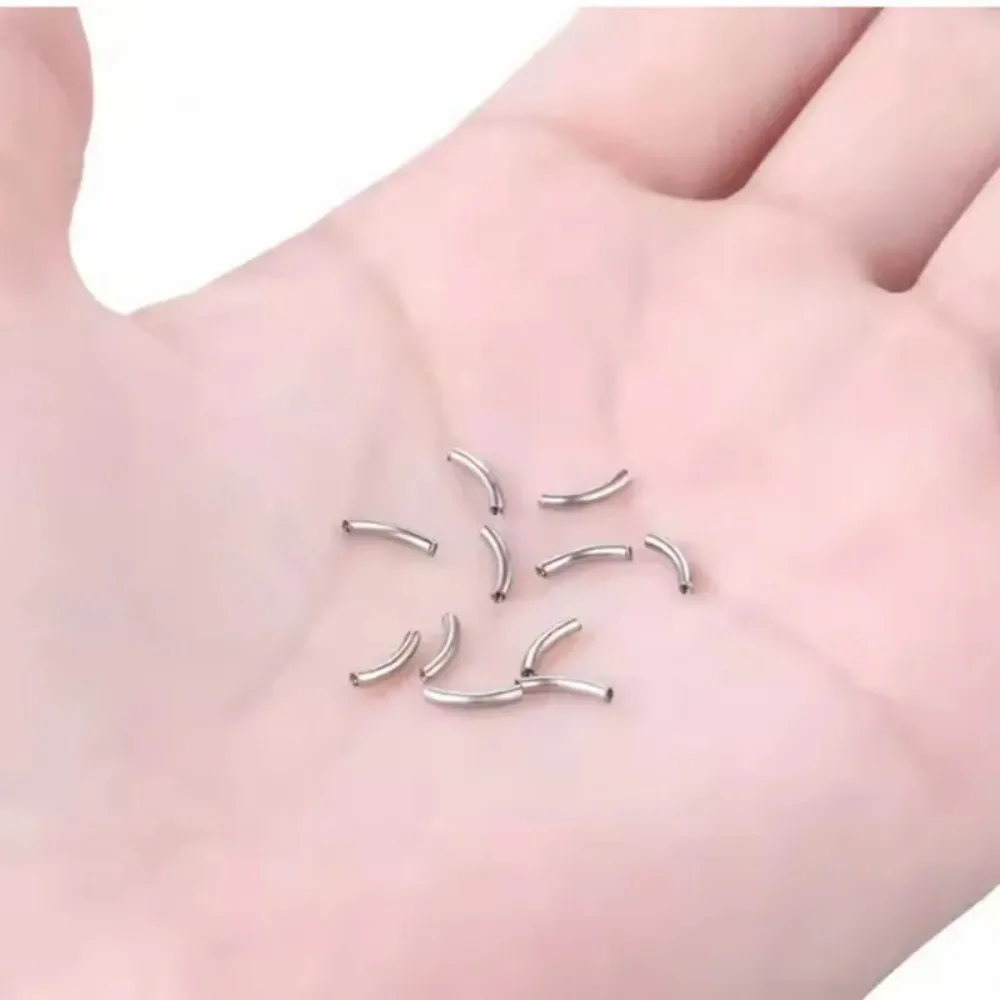 10pcs Titanium Internal Thread Brow Tragus Lip Ring Body Piercing Accessories G23 Curved Barbell Kit for Nose Ear Lip