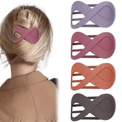 Grande pince à cheveux en acrylique coordonnante pour femmes et filles, pince à bec de canard, outils de coiffure simples, accessoires pour cheveux, 256 formes, 8 formes