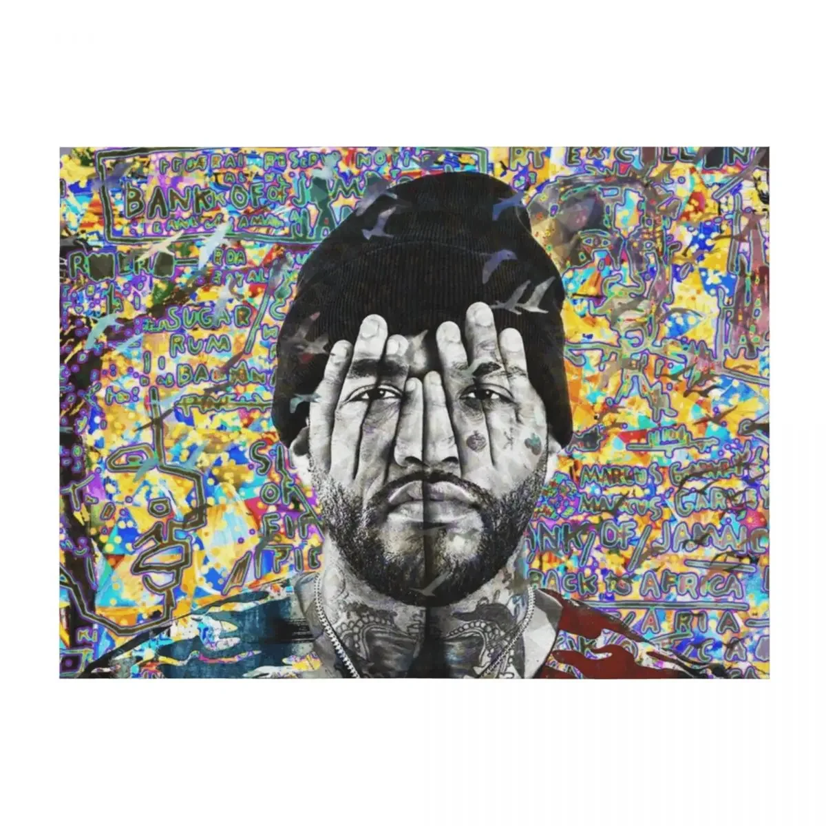 

Joyner Lucas Portrait Artwork Throw Blanket Luxury Custom Sofa Throw Quilt Blankets