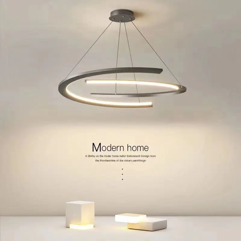 

Living room main light modern simple atmosphere 2024 new light luxury atmosphere Nordic ring minimalist restaurant chandelier