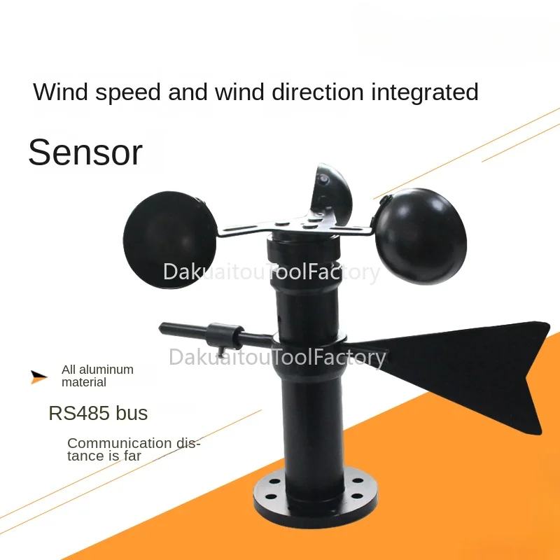 Wind Speed and Direction Integrated Sensor, Wind Vane Transmitter, Small Weather Station, Industrial RS485 Detector