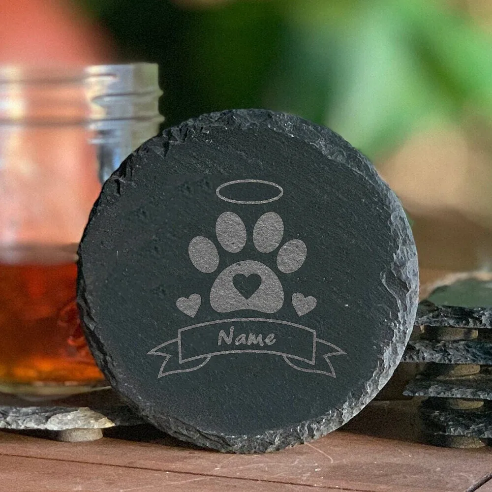 Personalized Dog Memorial Stones Miss Personalized Grave Marker Plaque Stone for Dog Pets Paw Prints Stones Grave Markers