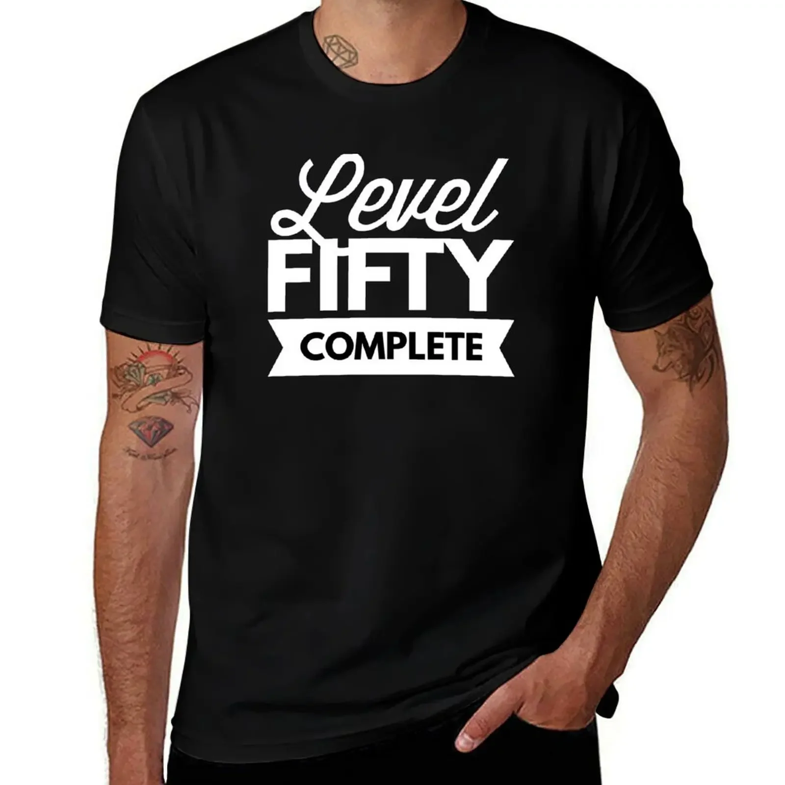 

Level 50 complete T-Shirt graphic tee shirt cute clothes oversizeds cotton t shirt men