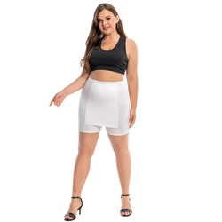 Pantalones cortos de verano para mujer, Bermudas de algodón Modal, informales, con cintura extraíble, disponible en EE. UU. 5xl, 4xl, Xxxl, negro, blanco, rosa y azul