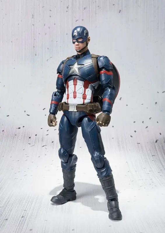 SHF Marvel Avengers Captain America PVC Action Figure Model Toys 16cm