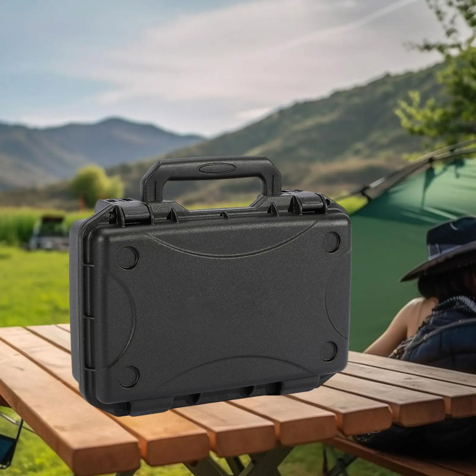 

Tool Case Wear Resistant Dustproof Multipurpose Impact Resistant Hard Box Storage Case for Home Outdoor Workshop Camping Travel