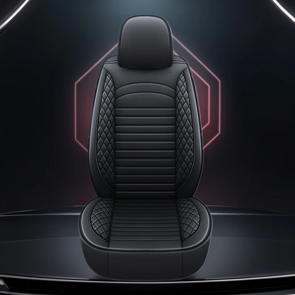 

11Pcs 5 Seats Full Surrounded Seat Protector Leather Vehicle Seat Cushion Full Set Seats Cover Fit for Sedan SUV Pick-Up Truck