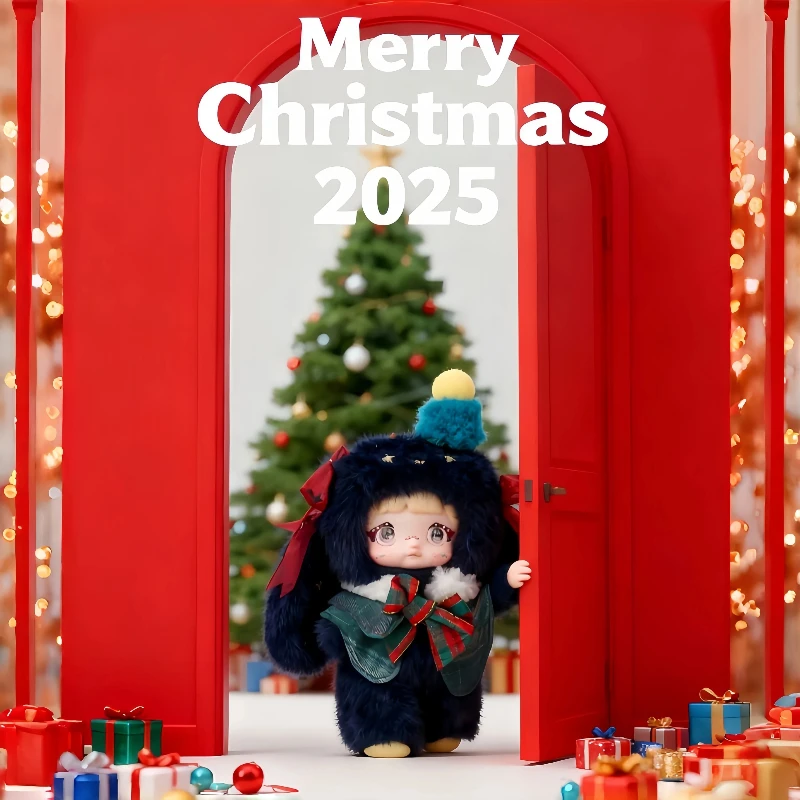 

Nommi Wonderful Christmas Eve Series: Vinyl Plush Blind Box Surprise Mystery Box Anime Film Merchandise Decorative Ornaments