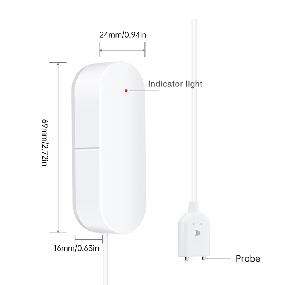 Water Leakage Sensor Smart Home Water Monitor with Instant Alarm Zigbee3.0 Interconnection for Kitchen Bathroom Basement