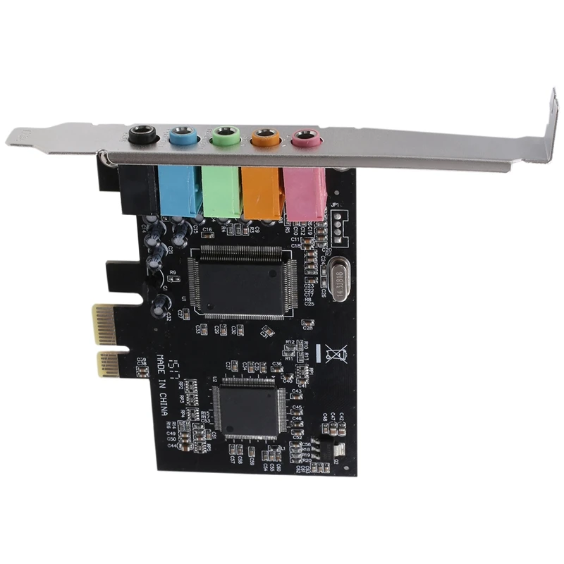 5.1 Internal Sound Card for 10 with Low Profile Bracket, 3D Stereo Pci-E, Cmi8738 Chip 32/64 Bit Sound Card Pci