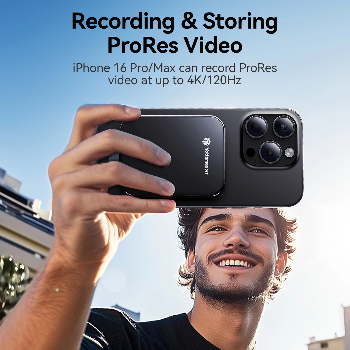 Yottamaster 2TB 1TB Mini HDD SSD externo magnético 4K ProRes 2000MB/s HDR Record and Store Unidad de estado sólido PSSD para iPhone Mac