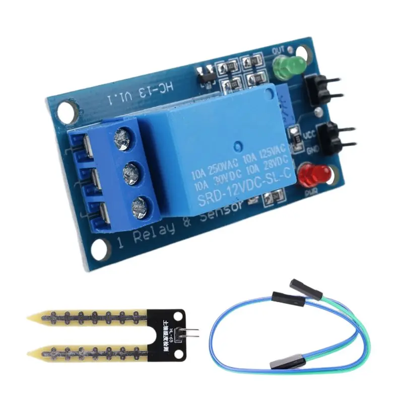 SUINE-Soil Moisture Sensor Relay Control Module Automatic Watering Of The Humidity Starting Switch