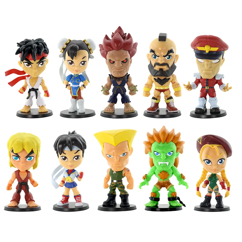 Cryptozoic Street Fighter Lil Knockouts Mystery Tin Can Vinyl Figure Blind Box Ken Ryu Blanka Bison Game Collectible Model Toys